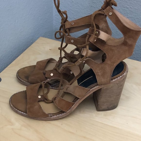 DOLCE VITA Caged Lace Up Leather Bootie - Picture 6 of 7